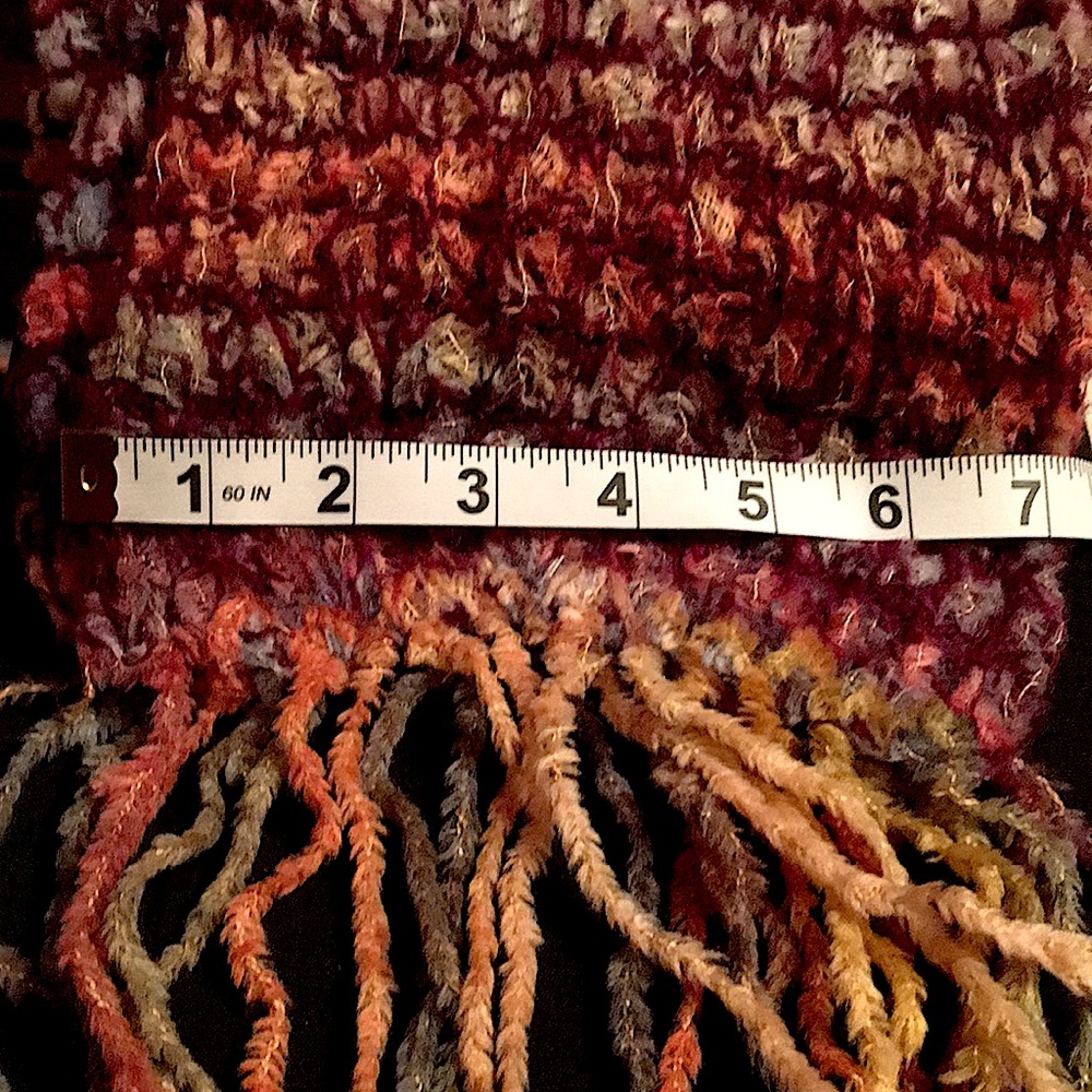 Multicolored Fringed Italian Scarf